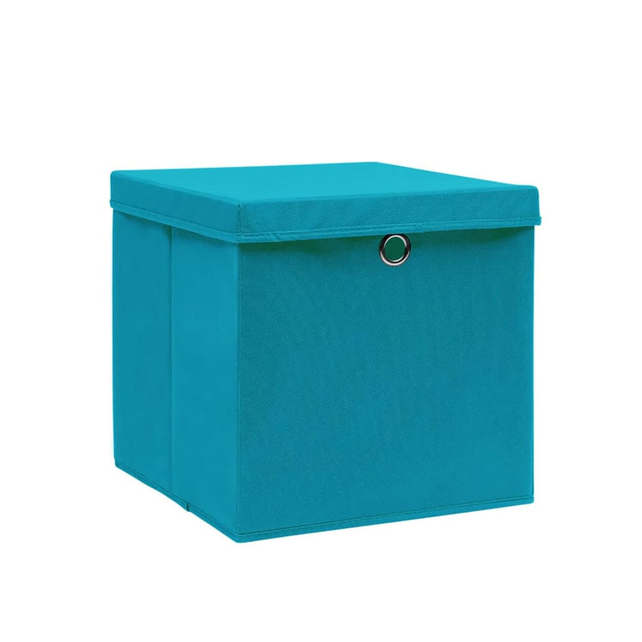 Opbergboxen Met Deksel 28X28X28 Cm Babyblauw 4 Babyblauw met deksels