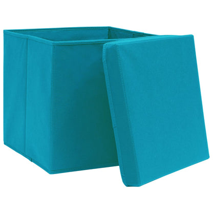 Opbergboxen Met Deksel 28X28X28 Cm Babyblauw 4 Babyblauw met deksels