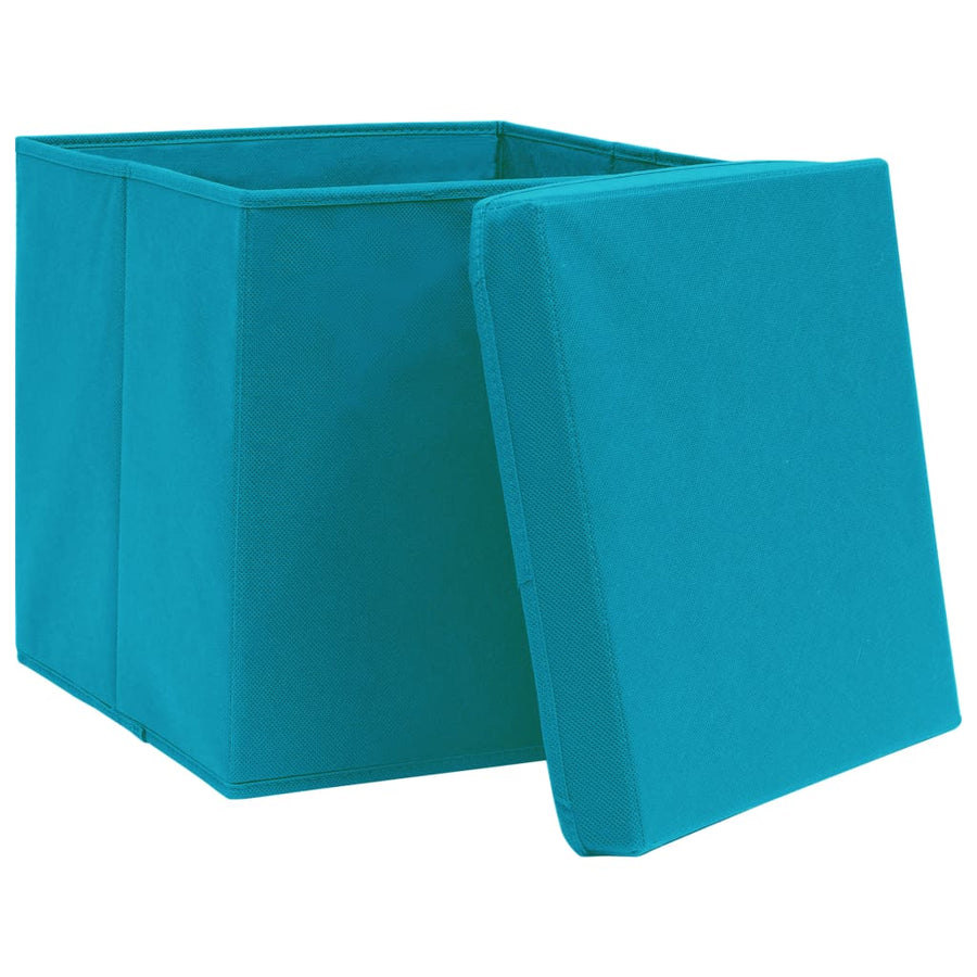 Opbergboxen Met Deksel 28X28X28 Cm Babyblauw 4 Babyblauw met deksels