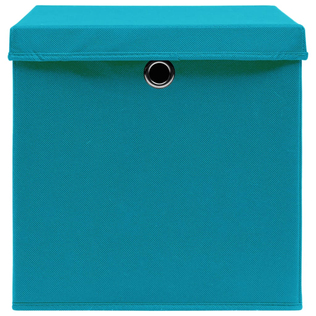 Opbergboxen Met Deksel 28X28X28 Cm Babyblauw 4 Babyblauw met deksels