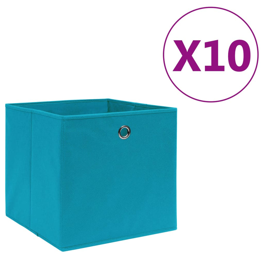 Opbergboxen 28X28X28 Cm Nonwoven Stof 10 Babyblauw