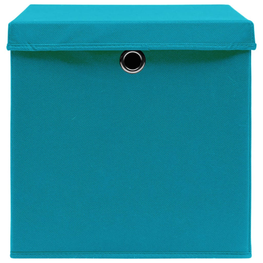 Opbergboxen Met Deksel 28X28X28 Cm Babyblauw 10 Babyblauw met deksels
