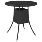 Tuintafel 70x70x73 cm poly rattan zwart