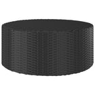 Coffee table 68x68x30 cm poly rattan black