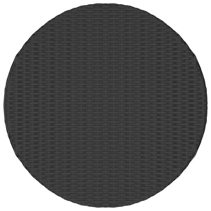 Salontafel 68X68X30 Cm Poly Rattan Zwart