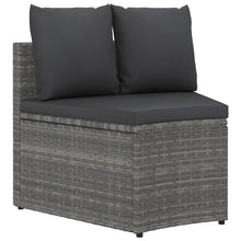 2-Delige Loungeset Met Kussens Poly Rattan Grijs