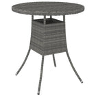 Tuintafel 70x70x73 cm poly rattan grijs