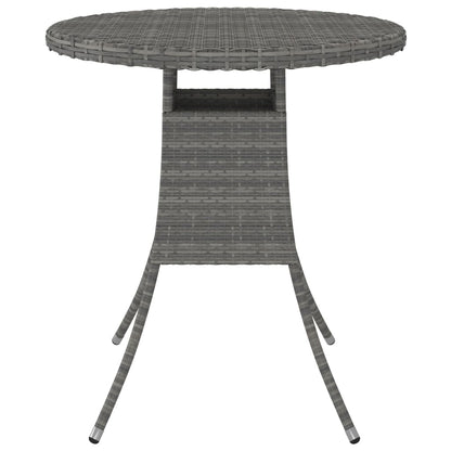 Tuintafel 70X70X73 Cm Poly Rattan Grijs