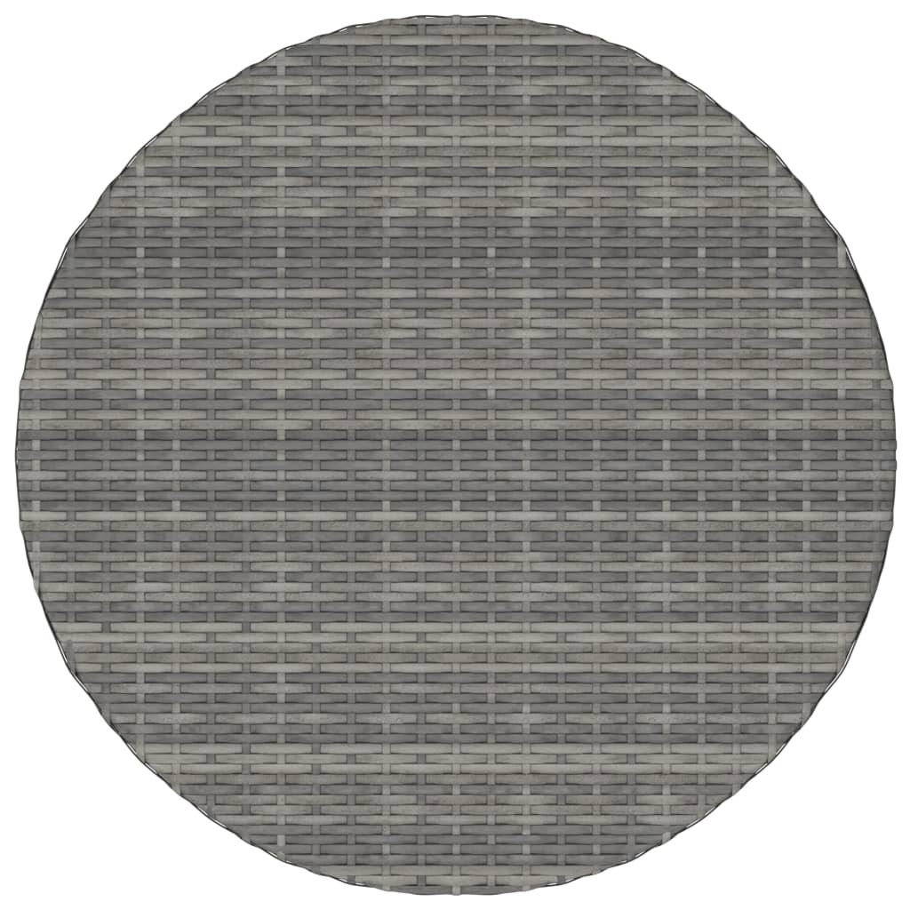 Tuintafel 70X70X73 Cm Poly Rattan Grijs