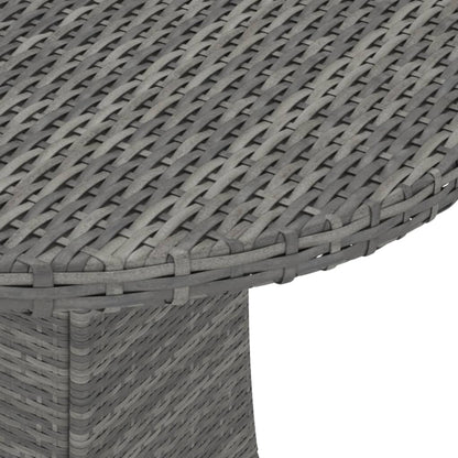 Tuintafel 70X70X73 Cm Poly Rattan Grijs