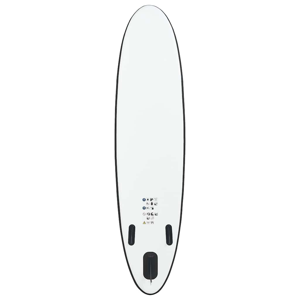Stand-up paddleboard opblaasbaar zwart en wit