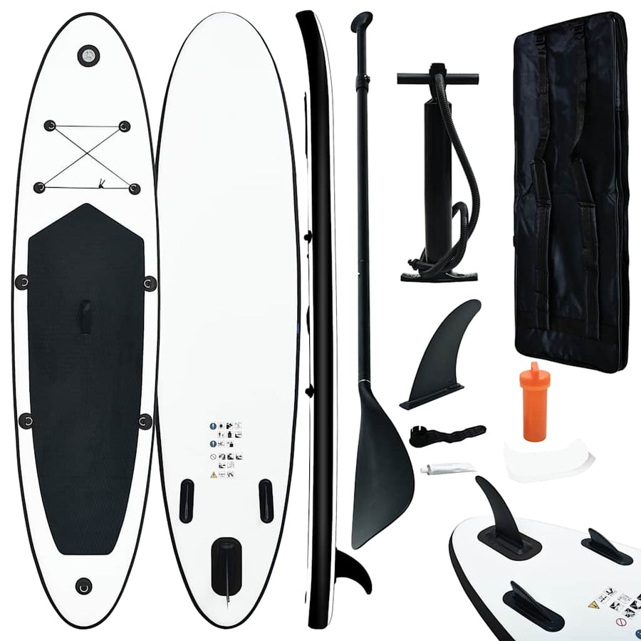 Stand Up Paddleboardset Opblaasbaar En Wit 390 x 81 x 10 cm