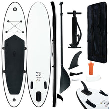 Stand Up Paddleboardset Opblaasbaar En Wit 390 x 81 x 10 cm Zwart