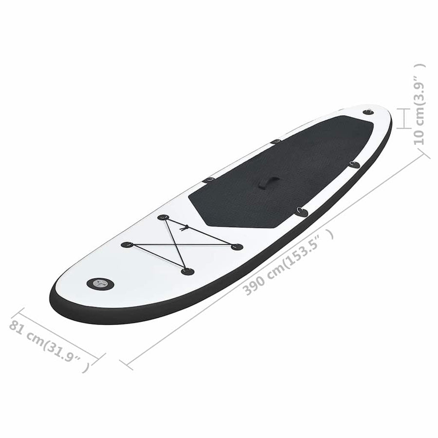 Stand Up Paddleboardset Opblaasbaar En Wit 390 x 81 x 10 cm
