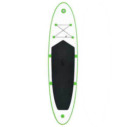 Stand-Up Paddleboard Opblaasbaar En Wit 330 x 72 x 10 cm Groen