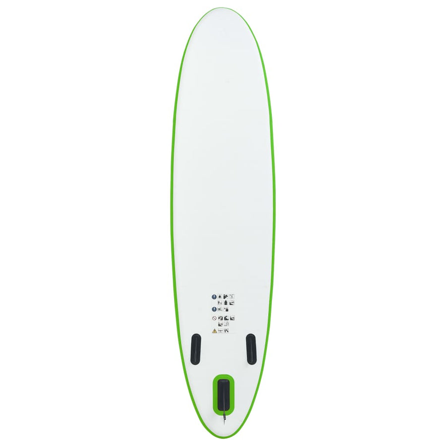 Stand-Up Paddleboard Opblaasbaar En Wit 330 x 72 x 10 cm Groen