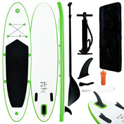 Opblaasbaar paddleboard 360x81x10 cm groen wit