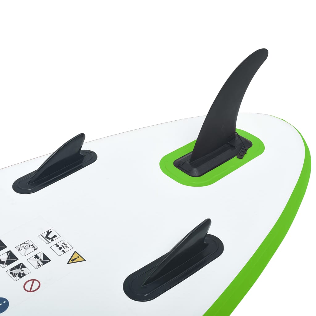 Stand Up Paddleboardset Opblaasbaar En Wit 360 x 81 x 10 cm Groen