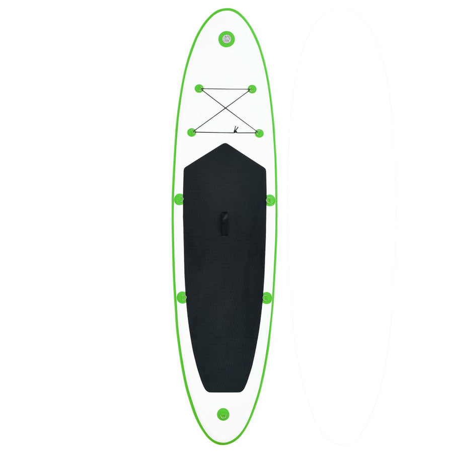 Stand Up Paddleboardset Opblaasbaar En Wit 390 x 81 x 10 cm Groen