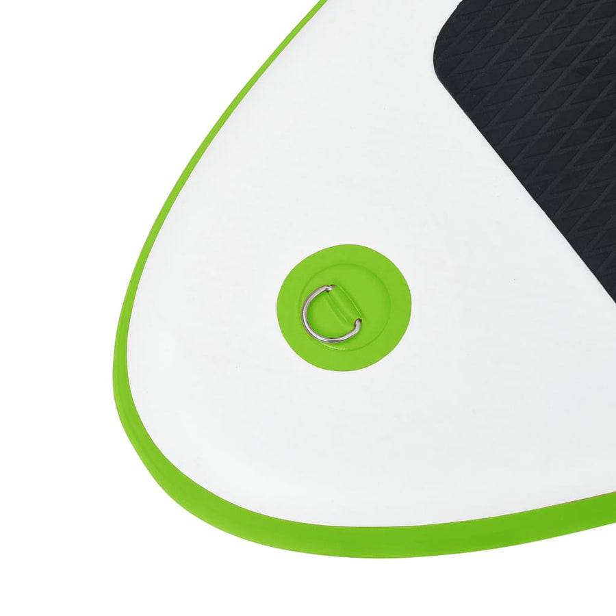Stand Up Paddleboard Opblaasbaar Met Zeilset Groen En Wit 330 x 72 x 10 cm