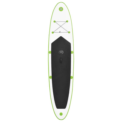 Stand Up Paddleboard Opblaasbaar Met Zeilset Groen En Wit 330 x 72 x 10 cm
