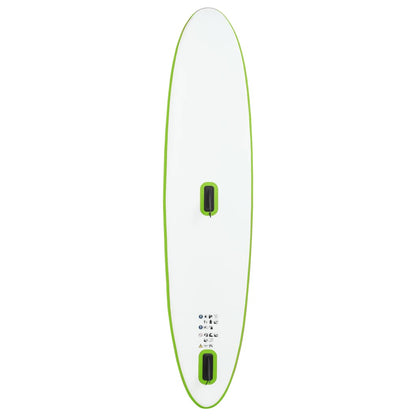 Stand Up Paddleboard Opblaasbaar Met Zeilset Groen En Wit 330 x 72 x 10 cm