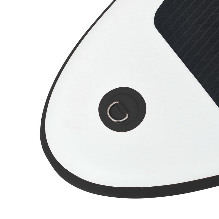 Stand Up Paddleboard Opblaasbaar Met Zeilset Zwart En Wit