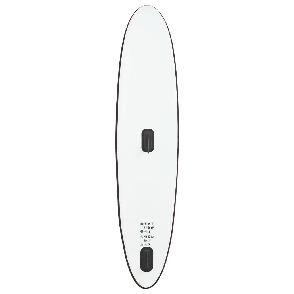 Stand Up Paddleboard Opblaasbaar Met Zeilset Zwart En Wit