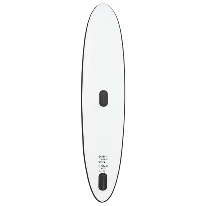 Stand Up Paddleboard Opblaasbaar Met Zeilset Zwart En Wit