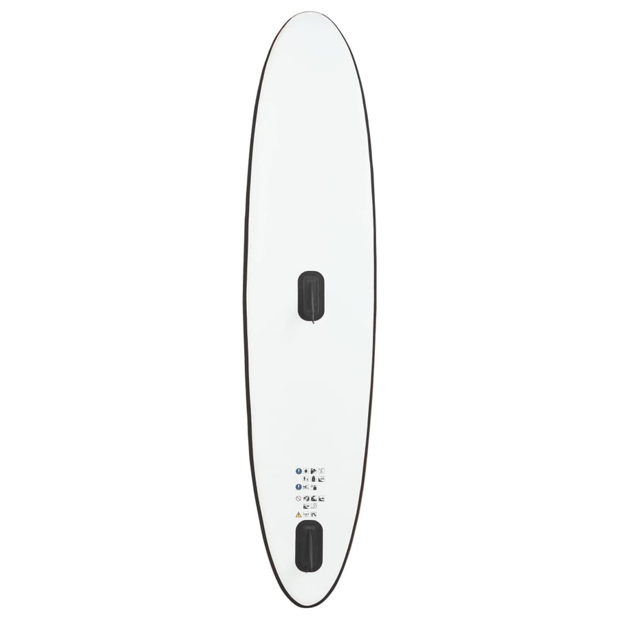 Stand Up Paddleboard Opblaasbaar Met Zeilset Zwart En Wit