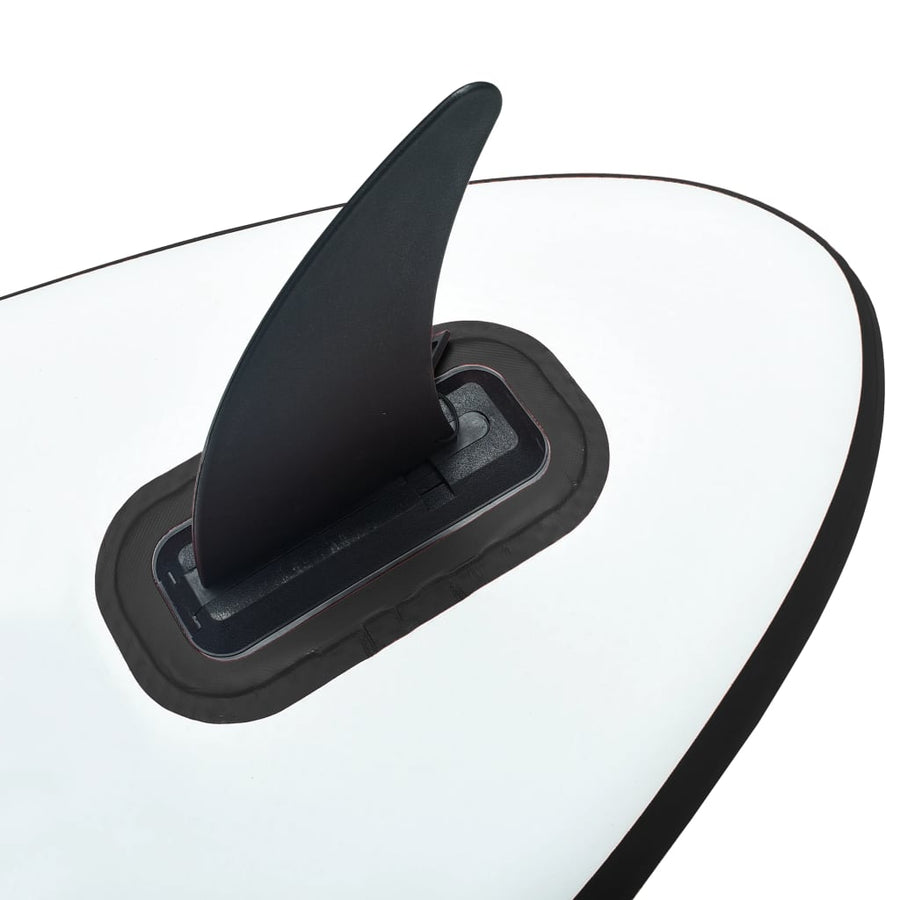 Stand Up Paddleboard Opblaasbaar Met Zeilset Zwart En Wit