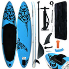 Opblaasbaar paddleboard 305x76x15 cm blauw