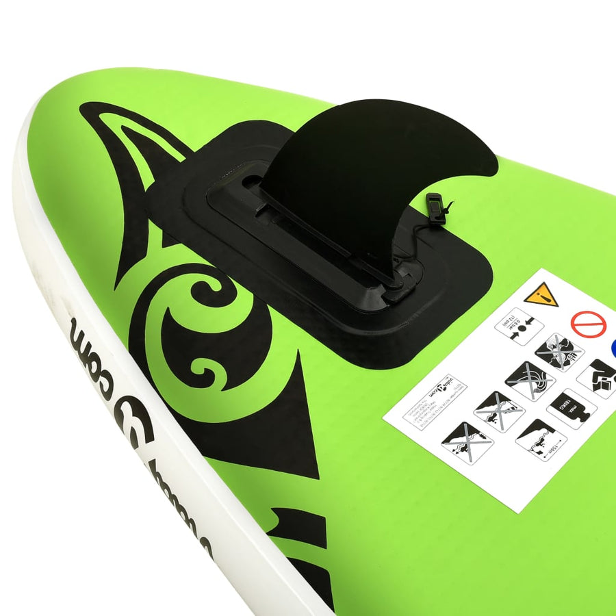 Stand Up Paddleboardset Opblaasbaar 305 x 76 x 15 cm Groen