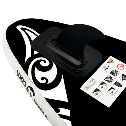 Stand Up Paddleboardset Opblaasbaar 305 x 76 x 15 cm Zwart