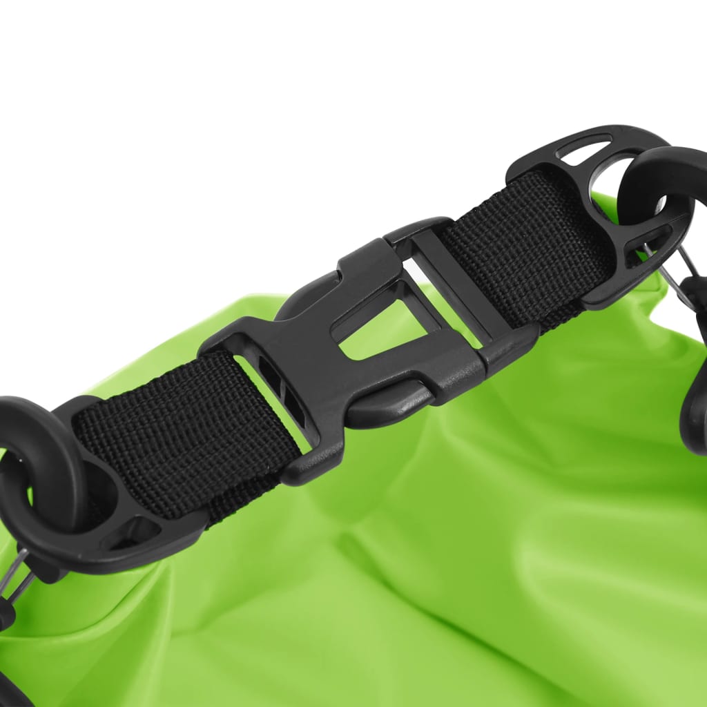Drybag met rits 20 L PVC groen