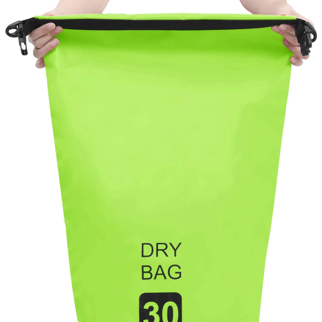 Drybag 30 L PVC groen