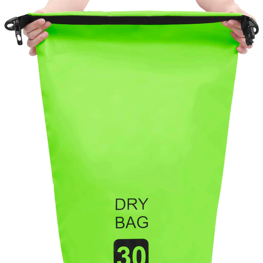 Drybag 30 L PVC groen