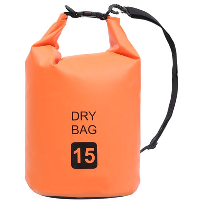 Drybag 15 L PVC oranje