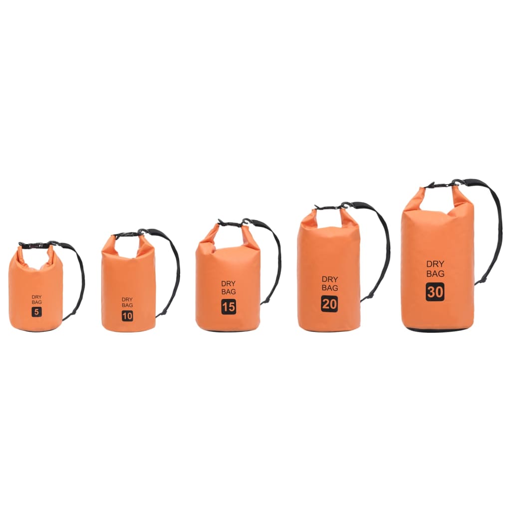 Drybag 15 L PVC oranje