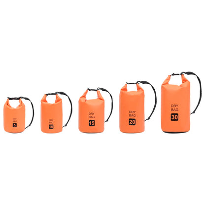 Drybag 15 L PVC oranje