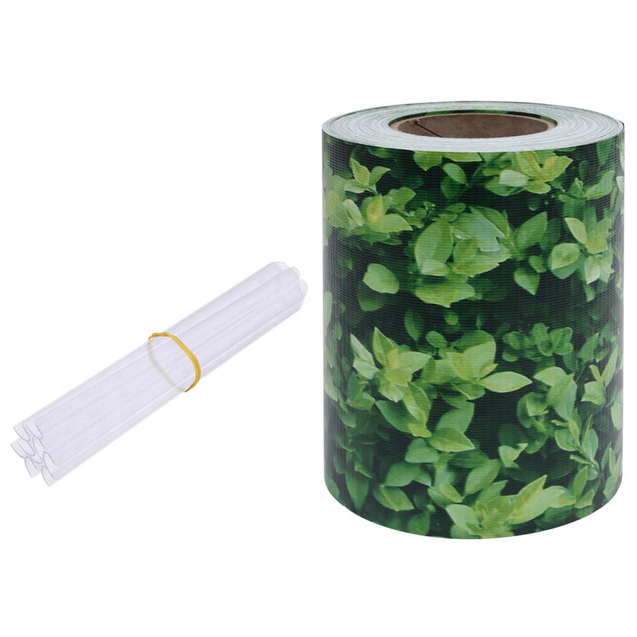 Tuinscherm 35X0,9 M Pvc Groen 35 x 0.19 m Bladpatroon