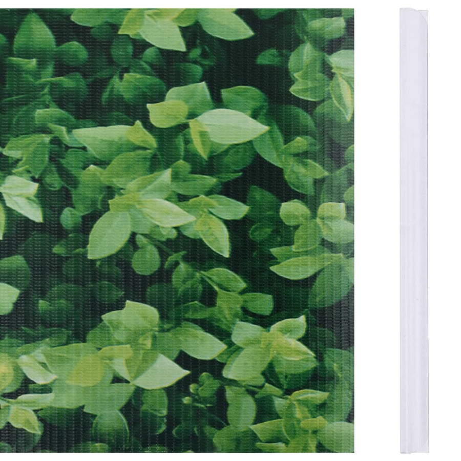 Tuinschermen 4 st 35x0,19 m PVC groen 140 x 0.19 m Bladpatroon