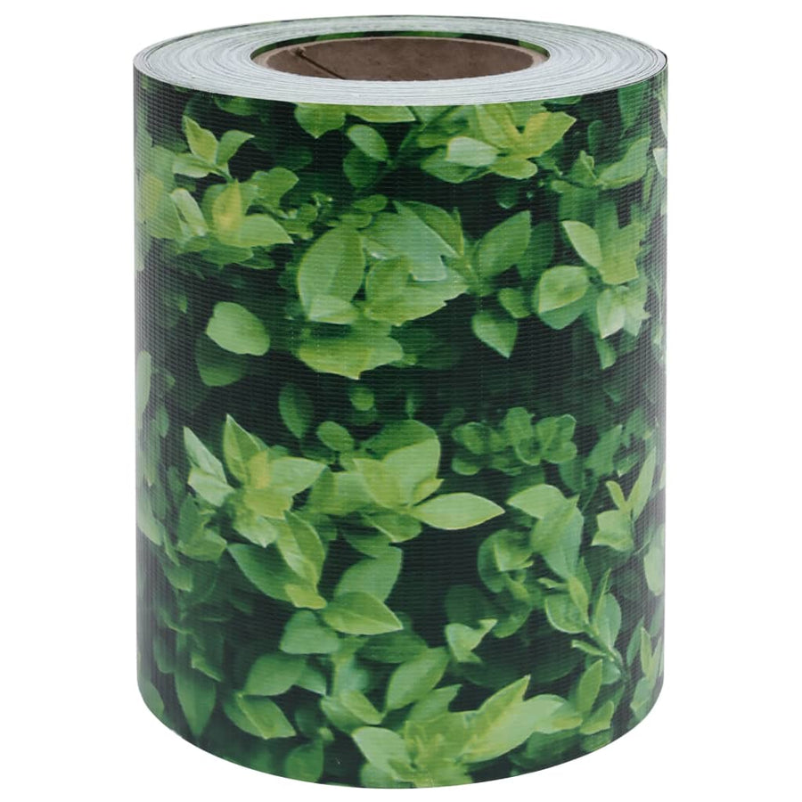 Tuinschermen 4 st 35x0,19 m PVC groen 140 x 0.19 m Bladpatroon
