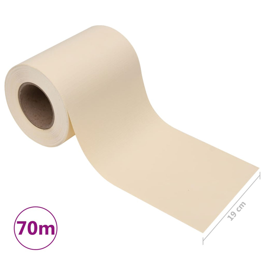 Tuinscherm 70x0,19 m PVC crèmekleurig 70 x 0.19 m Crème