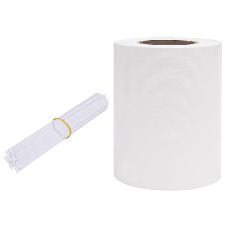 Tuinscherm 35x0,19 m PVC wit 35 x 0.19 m Wit