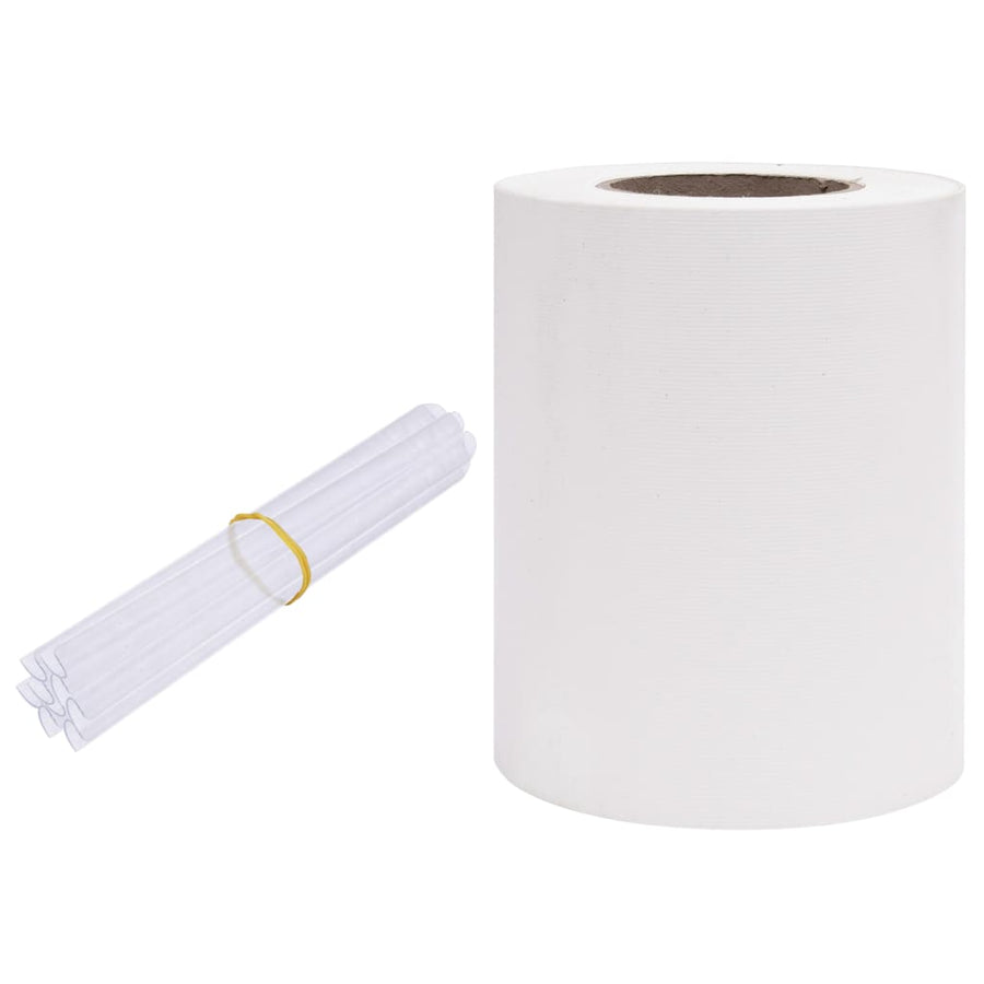 Tuinscherm 70x0,19 m PVC wit 70 x 0.19 m Wit