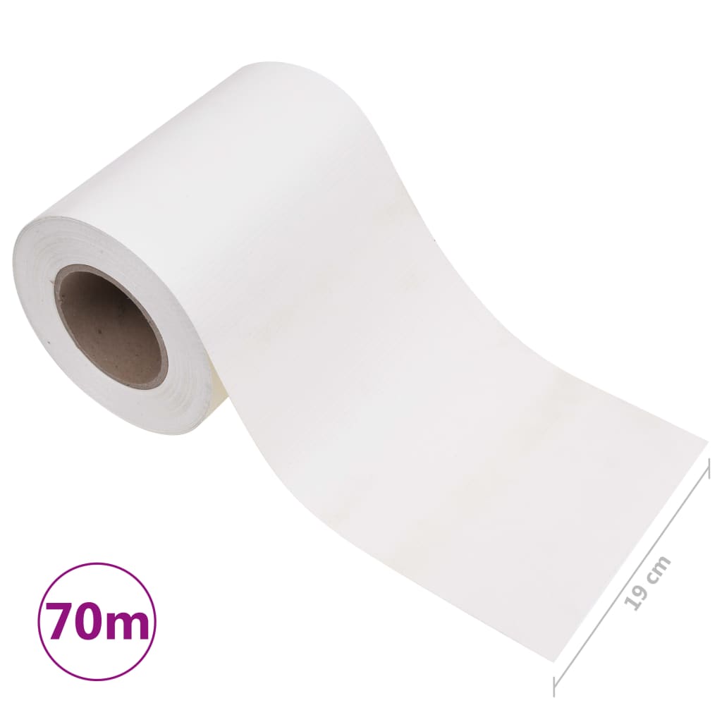 Tuinscherm 70x0,19 m PVC wit 70 x 0.19 m Wit