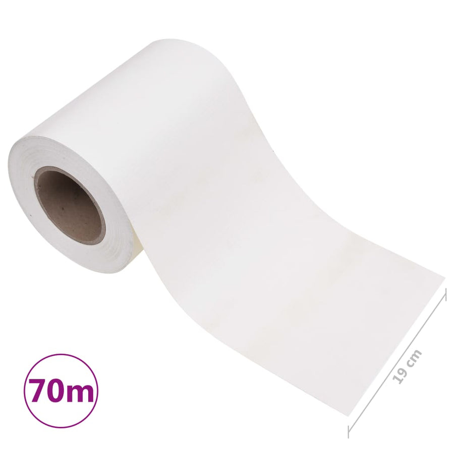 Tuinscherm 70x0,19 m PVC wit 70 x 0.19 m Wit