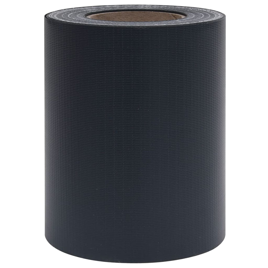 Tuinscherm 35x0,19 m PVC mat donkergrijs 35 x 0.19 m Donkergrijs