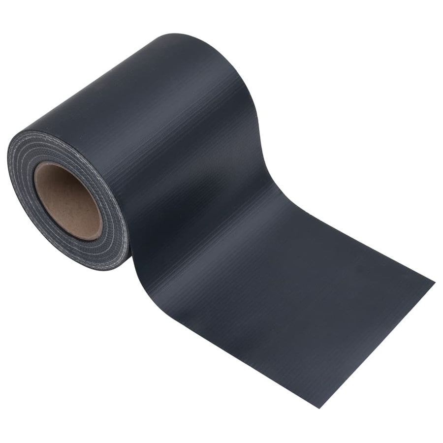 Tuinscherm 35x0,19 m PVC mat donkergrijs 35 x 0.19 m Donkergrijs